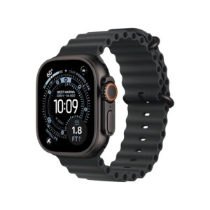 Black Titanium Case with Black Ocean Band
